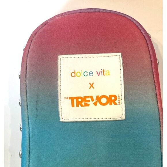 Dolce Vita X Trevor Project Mochi Studded Slide Pride Sandals Rainbow Size 8 - Picture 8 of 8